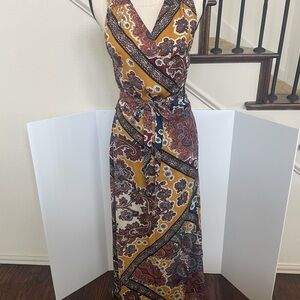 Anthropologie Tiny Brand Maxi Wrap DressGold,Maroon,Blue,Black,medium